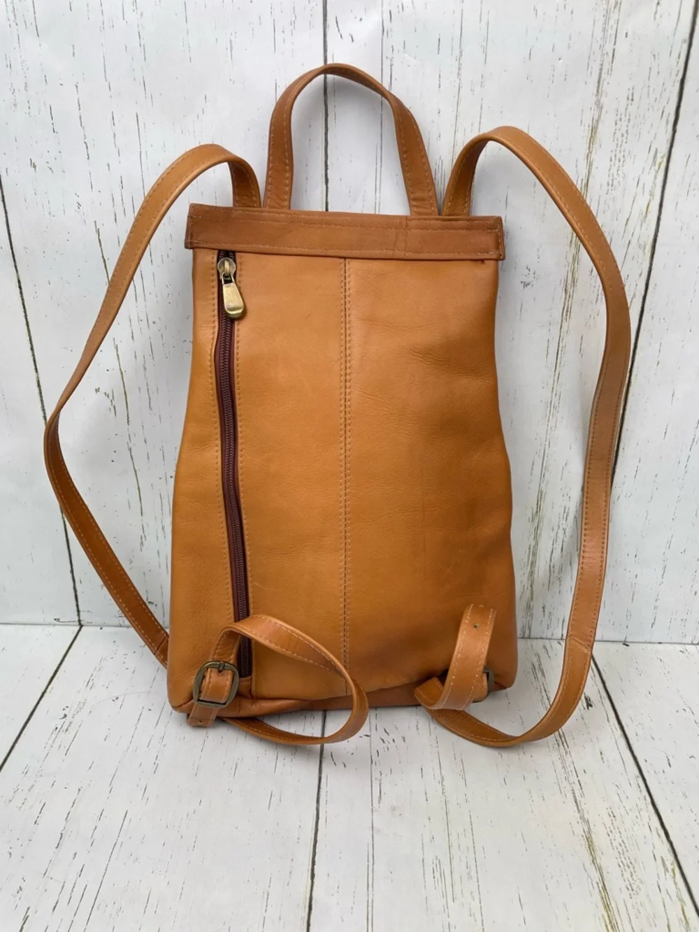 Le Donne Leather Backpack Purse - Picture 2 of 16